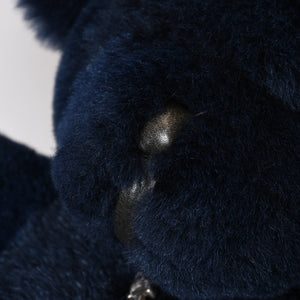 極美品 CHROME HEARTS クロムハーツ TEDDY BEAR テディベア ぬいぐるみ クロスボール ダガー シアリング ネイビー 中古 4b013103