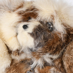 極美品 CHROME HEARTS クロムハーツ TEDDY BEAR テディベア ぬいぐるみ クロスボール BSフレア アイボリー ブラウン 中古 4b013100