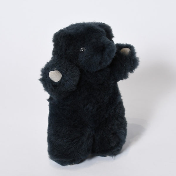 極美品 CHROME HEARTS クロムハーツ TEDDY BEAR テディベア ぬいぐるみ クロスボール ホースシュー シアリング ネイビー 中古 4b013098