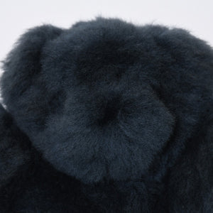 極美品 CHROME HEARTS クロムハーツ TEDDY BEAR テディベア ぬいぐるみ クロスボール ホースシュー シアリング ネイビー 中古 4b013098