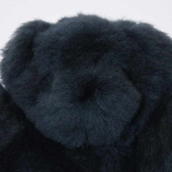 極美品 CHROME HEARTS クロムハーツ TEDDY BEAR テディベア ぬいぐるみ クロスボール ホースシュー シアリング ネイビー 中古 4b013098