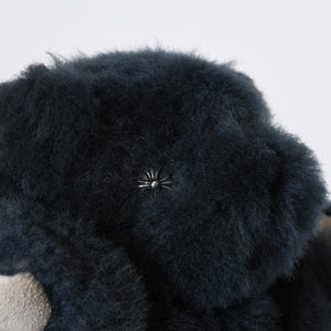 極美品 CHROME HEARTS クロムハーツ TEDDY BEAR テディベア ぬいぐるみ クロスボール ホースシュー シアリング ネイビー 中古 4b013098