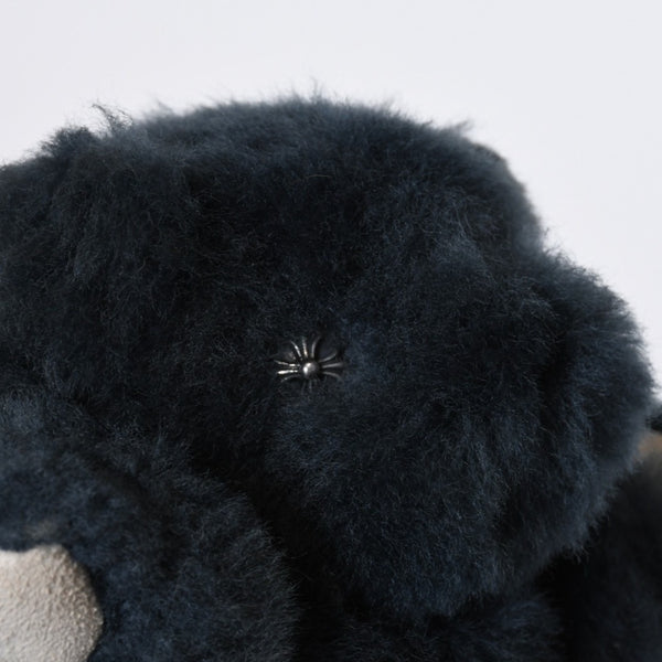 極美品 CHROME HEARTS クロムハーツ TEDDY BEAR テディベア ぬいぐるみ クロスボール ホースシュー シアリング ネイビー 中古 4b013098