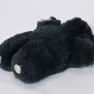 極美品 CHROME HEARTS クロムハーツ TEDDY BEAR テディベア ぬいぐるみ クロスボール ホースシュー シアリング ネイビー 中古 4b013098