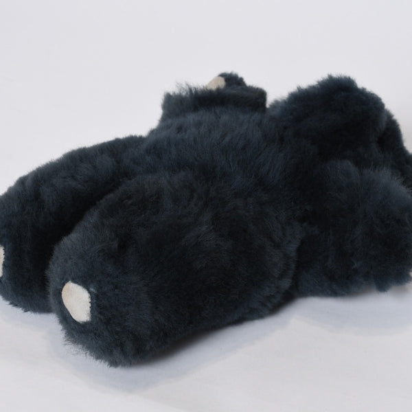 極美品 CHROME HEARTS クロムハーツ TEDDY BEAR テディベア ぬいぐるみ クロスボール ホースシュー シアリング ネイビー 中古 4b013098