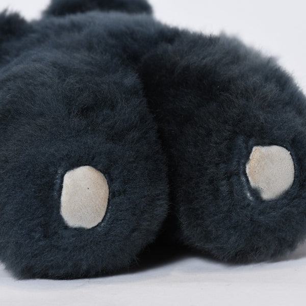 極美品 CHROME HEARTS クロムハーツ TEDDY BEAR テディベア ぬいぐるみ クロスボール ホースシュー シアリング ネイビー 中古 4b013098