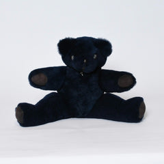 極美品 CHROME HEARTS クロムハーツ TEDDY BEAR テディベア ぬいぐるみ クロスボール ダガー シアリング ネイビー 中古 4b013103