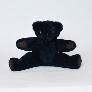 極美品 CHROME HEARTS クロムハーツ TEDDY BEAR テディベア ぬいぐるみ クロスボール ダガー シアリング ネイビー 中古 4b013103