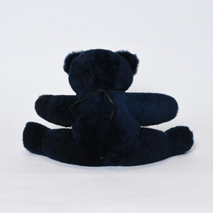 極美品 CHROME HEARTS クロムハーツ TEDDY BEAR テディベア ぬいぐるみ クロスボール ダガー シアリング ネイビー 中古 4b013103