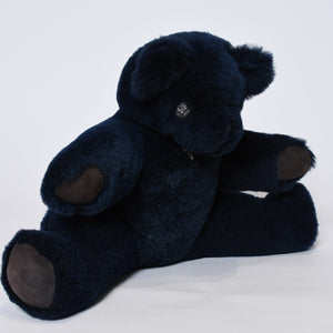 極美品 CHROME HEARTS クロムハーツ TEDDY BEAR テディベア ぬいぐるみ クロスボール ダガー シアリング ネイビー 中古 4b013103