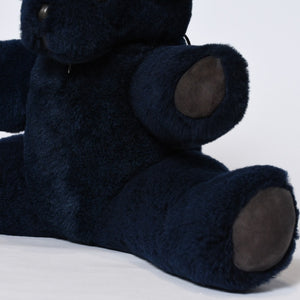 極美品 CHROME HEARTS クロムハーツ TEDDY BEAR テディベア ぬいぐるみ クロスボール ダガー シアリング ネイビー 中古 4b013103