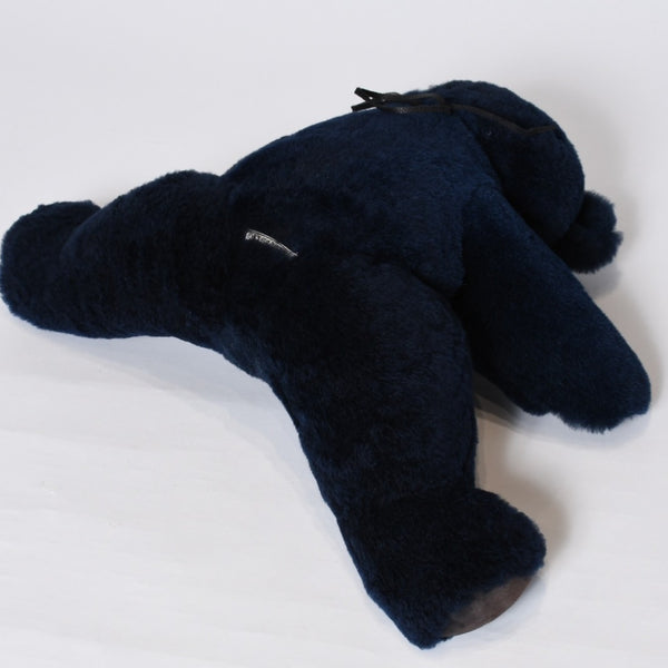 極美品 CHROME HEARTS クロムハーツ TEDDY BEAR テディベア ぬいぐるみ クロスボール ダガー シアリング ネイビー 中古 4b013103