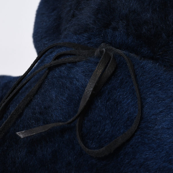 極美品 CHROME HEARTS クロムハーツ TEDDY BEAR テディベア ぬいぐるみ クロスボール ダガー シアリング ネイビー 中古 4b013103