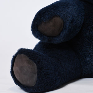 極美品 CHROME HEARTS クロムハーツ TEDDY BEAR テディベア ぬいぐるみ クロスボール ダガー シアリング ネイビー 中古 4b013103