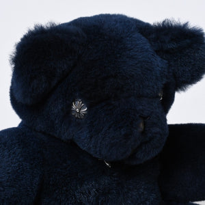 極美品 CHROME HEARTS クロムハーツ TEDDY BEAR テディベア ぬいぐるみ クロスボール ダガー シアリング ネイビー 中古 4b013103