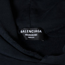 Load image into Gallery viewer, BALENCIAGA バレンシアガ ロゴ パーカー フーディ 620973 サイズXXS ブラック コットン 美品 中古 4c071817