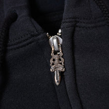 Load image into Gallery viewer, CHROME HEARTS クロムハーツ ダガージップ パーカー スウェットパーカー ブラック サイズS 美品 中古 4b013637