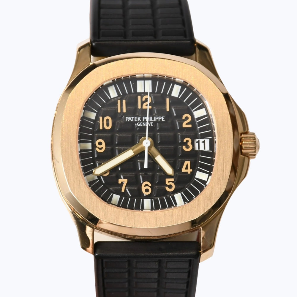 極美品 PATEK PHILIPPE パテック フィリップ アクアノート ラージ ブラック YG 5066-J 時計 中古 4b013784