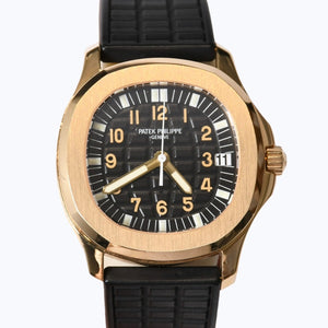 極美品 PATEK PHILIPPE パテック フィリップ アクアノート ラージ ブラック YG 5066-J 時計 中古 4b013784
