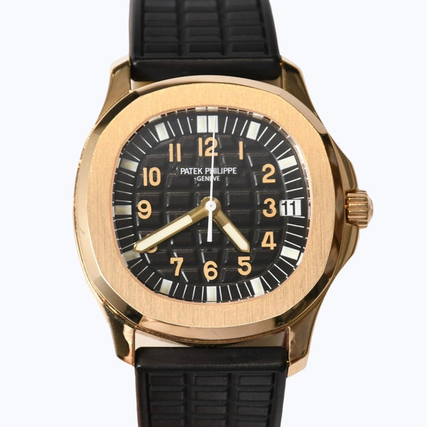 極美品 PATEK PHILIPPE パテック フィリップ アクアノート ラージ ブラック YG 5066-J 時計 中古 4b013784