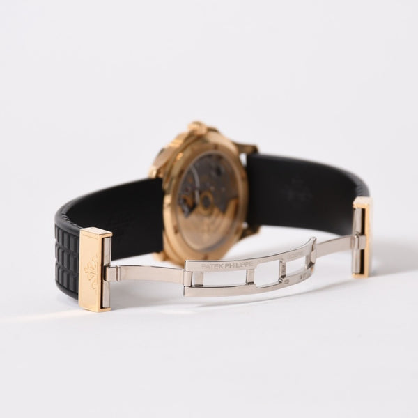 極美品 PATEK PHILIPPE パテック フィリップ アクアノート ラージ ブラック YG 5066-J 時計 中古 4b013784