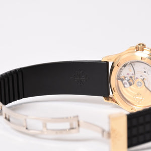 極美品 PATEK PHILIPPE パテック フィリップ アクアノート ラージ ブラック YG 5066-J 時計 中古 4b013784