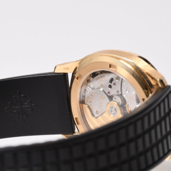 極美品 PATEK PHILIPPE パテック フィリップ アクアノート ラージ ブラック YG 5066-J 時計 中古 4b013784
