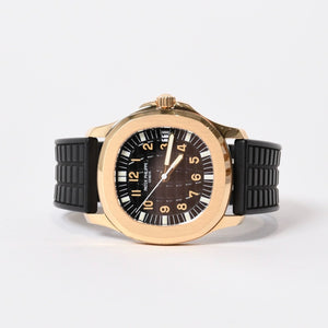 極美品 PATEK PHILIPPE パテック フィリップ アクアノート ラージ ブラック YG 5066-J 時計 中古 4b013784
