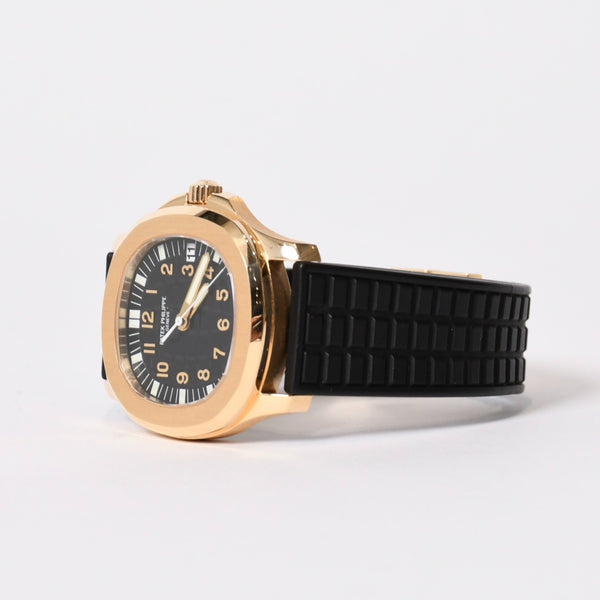 極美品 PATEK PHILIPPE パテック フィリップ アクアノート ラージ ブラック YG 5066-J 時計 中古 4b013784