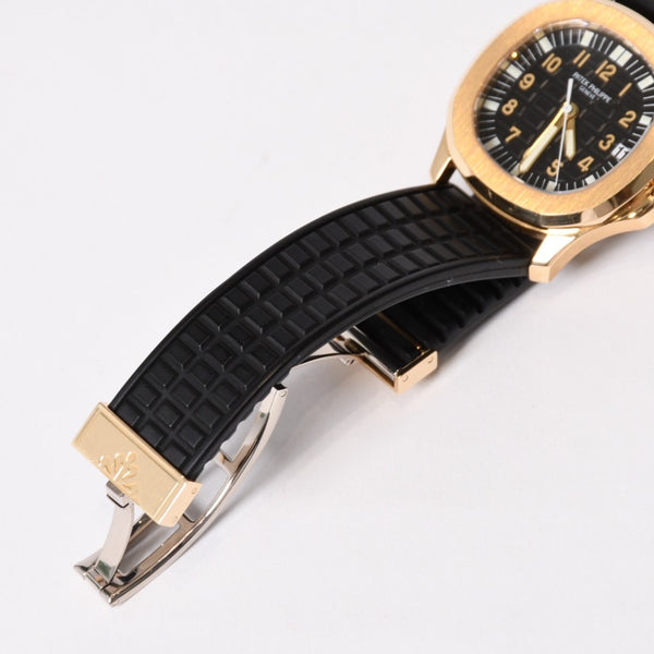 極美品 PATEK PHILIPPE パテック フィリップ アクアノート ラージ ブラック YG 5066-J 時計 中古 4b013784