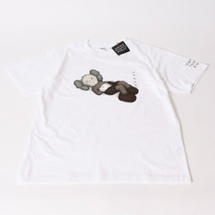 極美品 UNIQLO ユニクロ ｘ KAWS カウズ コラボ 半袖Tシャツ ホワイト サイズ XL 中古4b005651