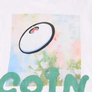COIN PARKING DELIVERY コインパーキングデリバリー Tシャツ ホワイト マルチカラー サイズXL 美品 中古 4b012902