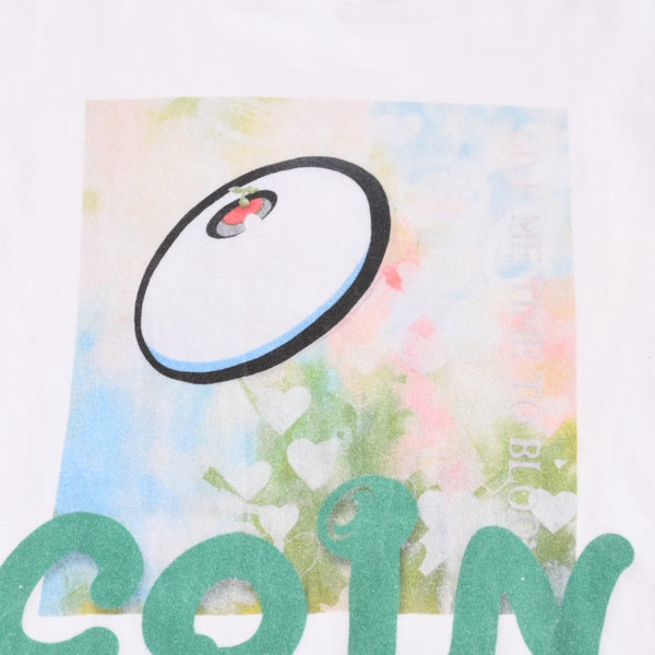 COIN PARKING DELIVERY コインパーキングデリバリー Tシャツ ホワイト マルチカラー サイズXL 美品 中古 4b012902