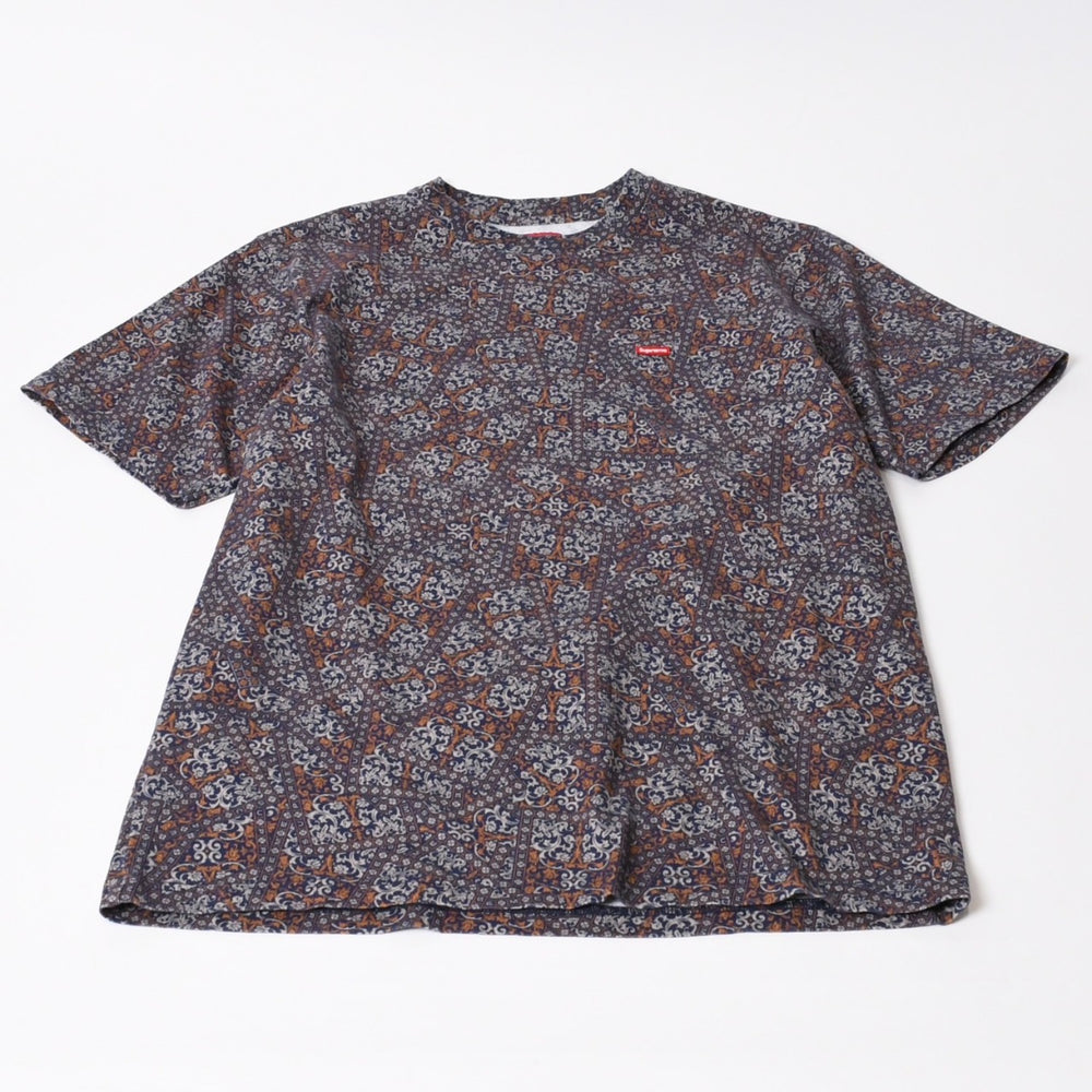 Supreme Small Box Tee Navy Froral Cards RN101837 シュプリーム Tシャツ ネイビ― サイズM 美品 中古 4b012607