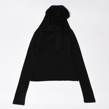 Load image into Gallery viewer, 新品未使用 CLANE クラネ ラウンドカットロングスリーブ 19105-1402 コットン ブラック レディース サイズ1 中古 4b013338