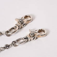 Load image into Gallery viewer, 極美品 CHROME HEARTS クロムハーツ クロスボール ショート ウォレットチェーン 2クリップ 16ボール 147.5g シルバー925 中古 4b013856