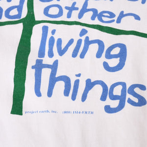 VINTAGE ヴィンテージ 90's メッセージプリント 半袖Tシャツ サイズL ホワイト 古着 美品 中古 4b013800