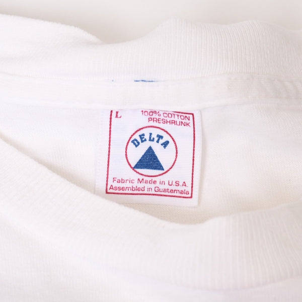 VINTAGE ヴィンテージ 90's メッセージプリント 半袖Tシャツ サイズL ホワイト 古着 美品 中古 4b013800