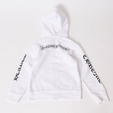 Load image into Gallery viewer, CHROME HEARTS クロムハーツ ジップアップ パーカー ロゴ ブラック ホワイト サイズ KIDS 美品 中古 4b013839