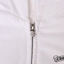 Load image into Gallery viewer, CHROME HEARTS クロムハーツ ジップアップ パーカー ロゴ ブラック ホワイト サイズ KIDS 美品 中古 4b013839