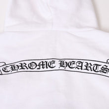 Load image into Gallery viewer, CHROME HEARTS クロムハーツ ジップアップ パーカー ロゴ ブラック ホワイト サイズ KIDS 美品 中古 4b013839