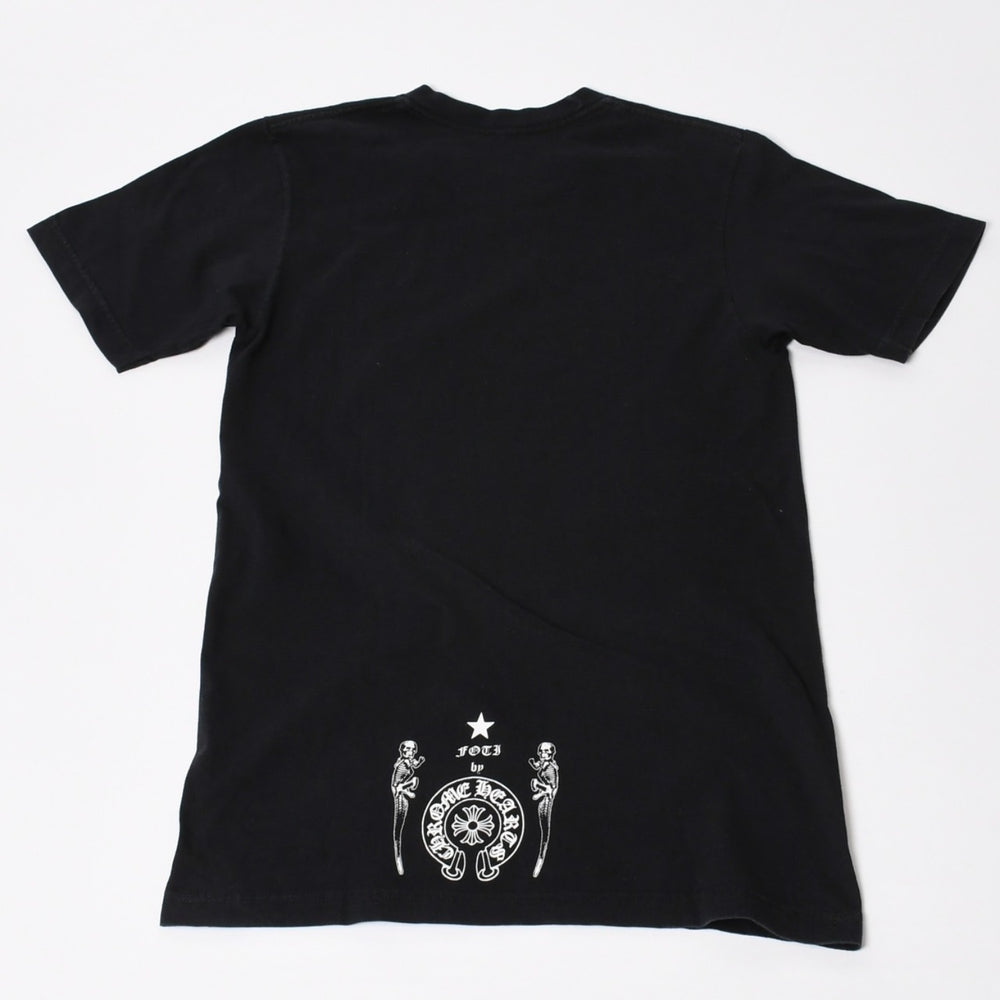 CHROME HEARTS クロムハーツ FOTI フォティ ホースシュー 半袖Ｔシャツ コットン ブラック マルチカラー サイズS 美品 中古 4b013891