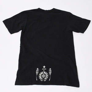 CHROME HEARTS クロムハーツ FOTI フォティ ホースシュー 半袖Ｔシャツ コットン ブラック マルチカラー サイズS 美品 中古 4b013891