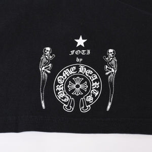 CHROME HEARTS クロムハーツ FOTI フォティ ホースシュー 半袖Ｔシャツ コットン ブラック マルチカラー サイズS 美品 中古 4b013891