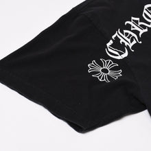 Load image into Gallery viewer, CHROME HEARTS クロムハーツ プリント 半袖Tシャツ ロゴ コットン ブラック ホワイト サイズXL 美品 中古 4b013837
