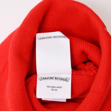 Load image into Gallery viewer, 新品未使用 CHROME HEARTS クロムハーツ ニットキャップ ビーニー CHロゴ 刺繍 レッド アクリル ONE SIZE 中古 4b013895