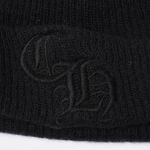 Load image into Gallery viewer, CHROME HEARTS クロムハーツ ニットキャップ ビーニー CH刺繍 サマーニット ブラック ウール ONE SIZE 刺繍 美品 中古 4b013878