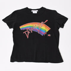 CHRISTIAN DIOR クリスチャン ディオール 半袖 Tシャツ ブラック 2P12155025 ガリアーノ期 レインボー 虹 サイズ 42 美品 中古 4b002053