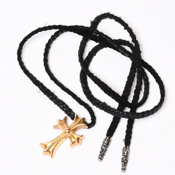 CHROME HEARTS クロムハーツ SML CH CROSS 22K スモール CHクロス ペンダント チャーム 重量約41.7g ボロチップ レザーブレード 美品 中古 4b014001