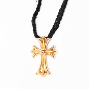 CHROME HEARTS クロムハーツ SML CH CROSS 22K スモール CHクロス ペンダント チャーム 重量約41.7g ボロチップ レザーブレード 美品 中古 4b014001